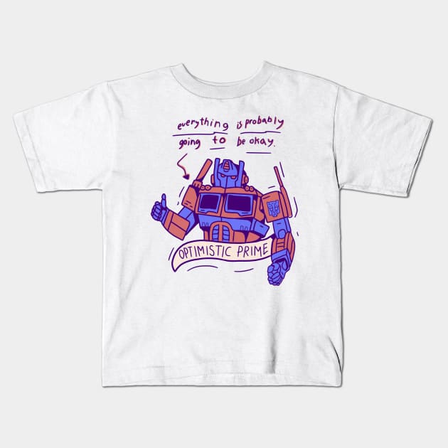 Optimistic prime Kids T-Shirt by BINSU